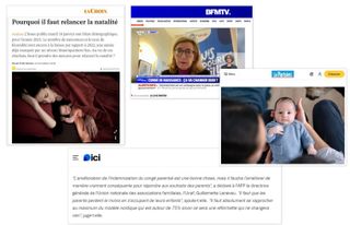 Retombées médiatiques congé de naissance démographie janvier 2024